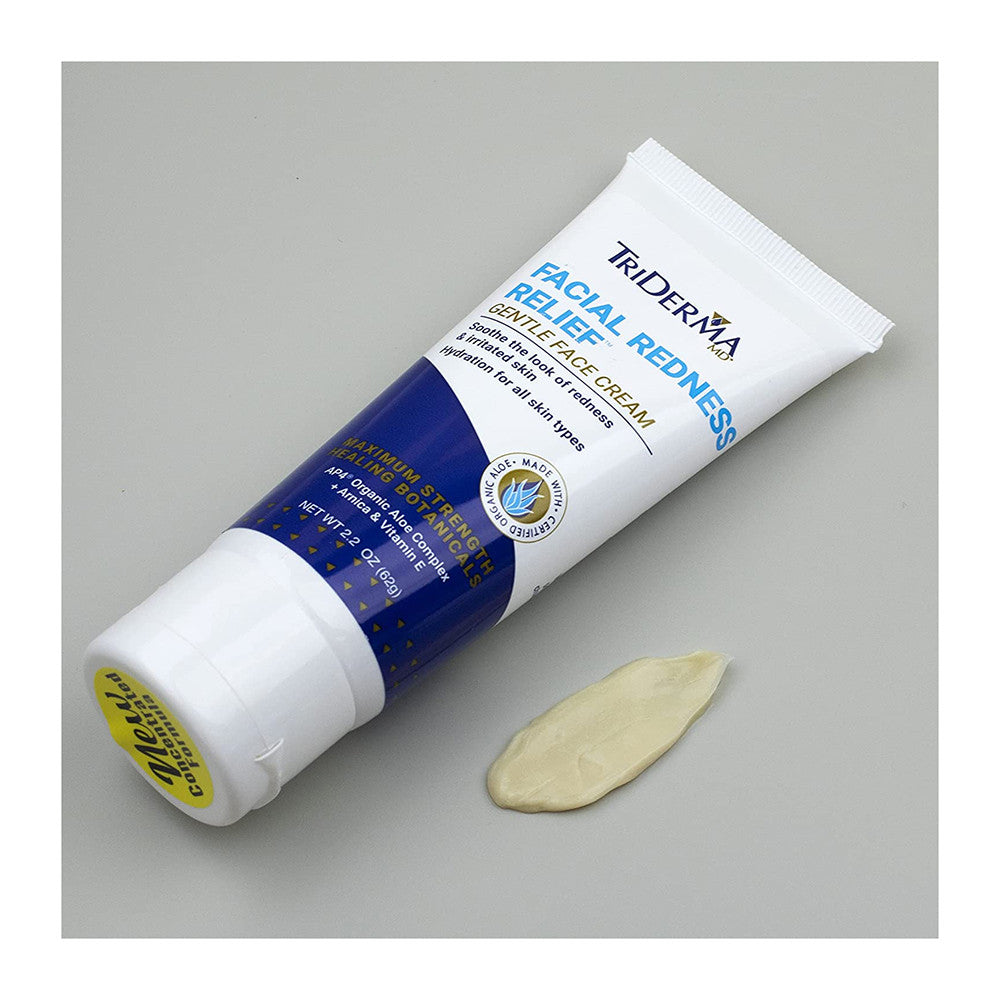 TriDerma MD Facial Redness Relief Gentle Face Cream, 2.2 Oz